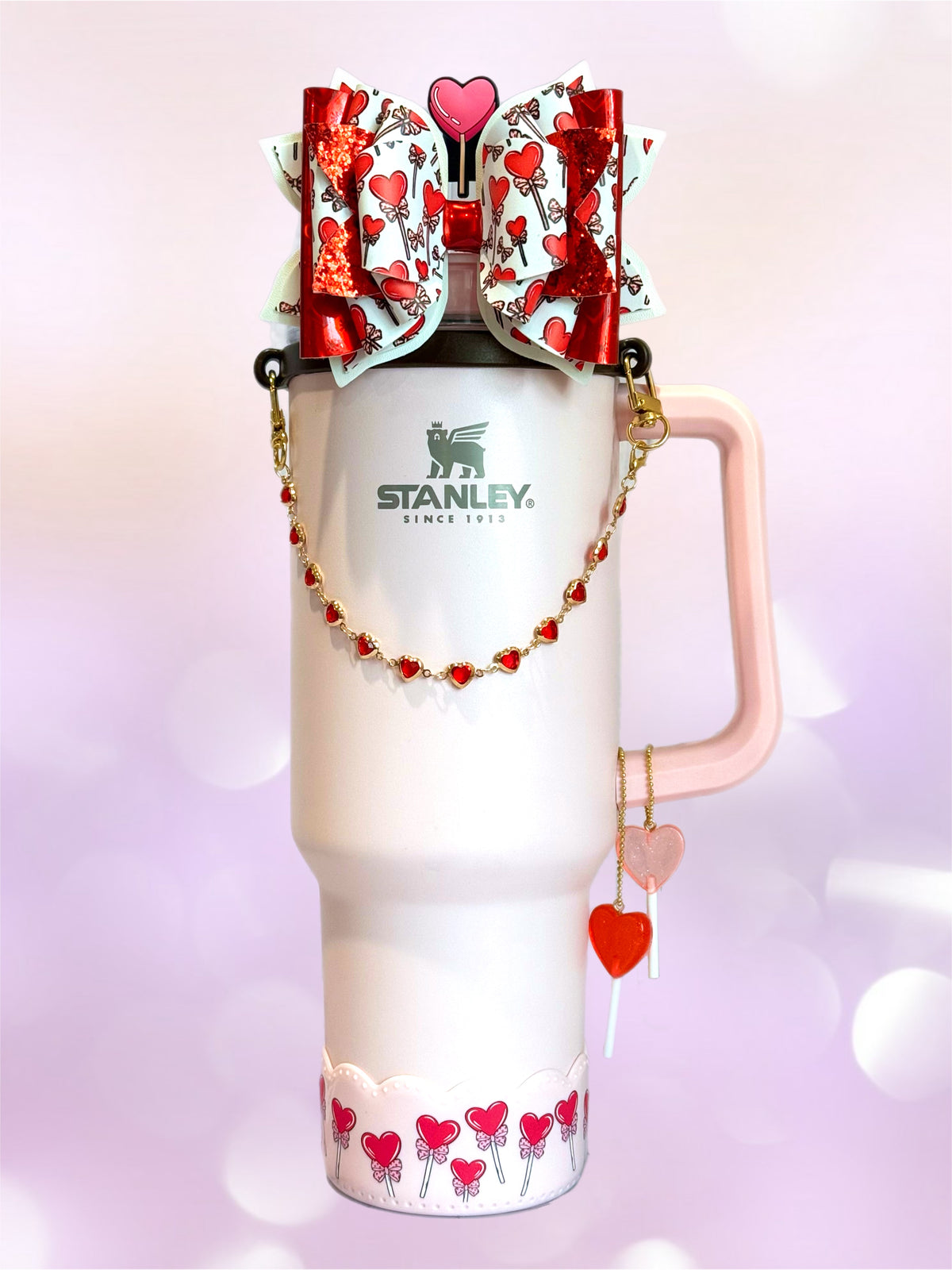 Lollipop Deluxe Tumbler Bow, view 2, fits Owala FreeSip
