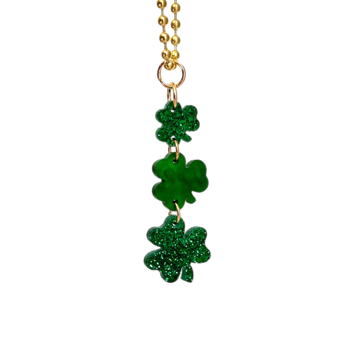 Lucky Clovers Tumbler Handle Charm, view 3, fits BrüMate