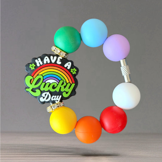 Lucky Rainbow Bracelet Tumbler Handle Charm for HydroJug