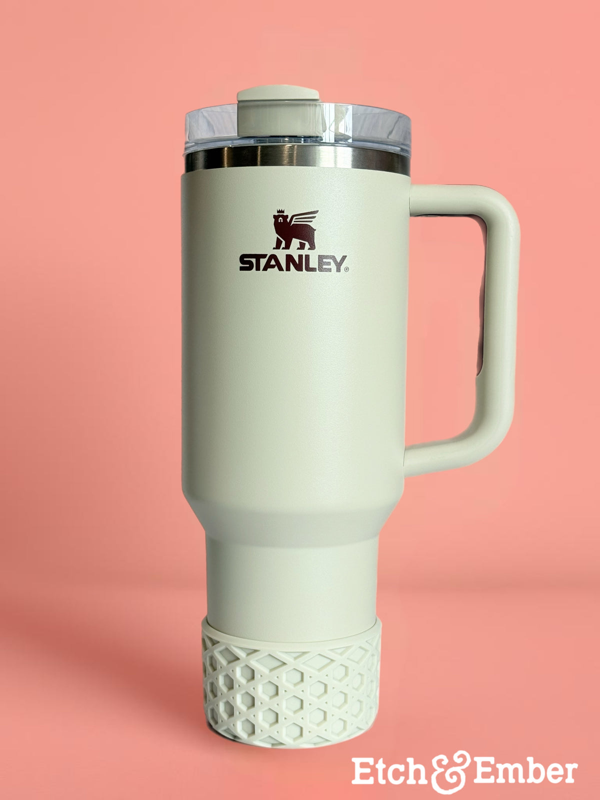 Macadamia Tan matte waffle silicone tumbler boot – view 2