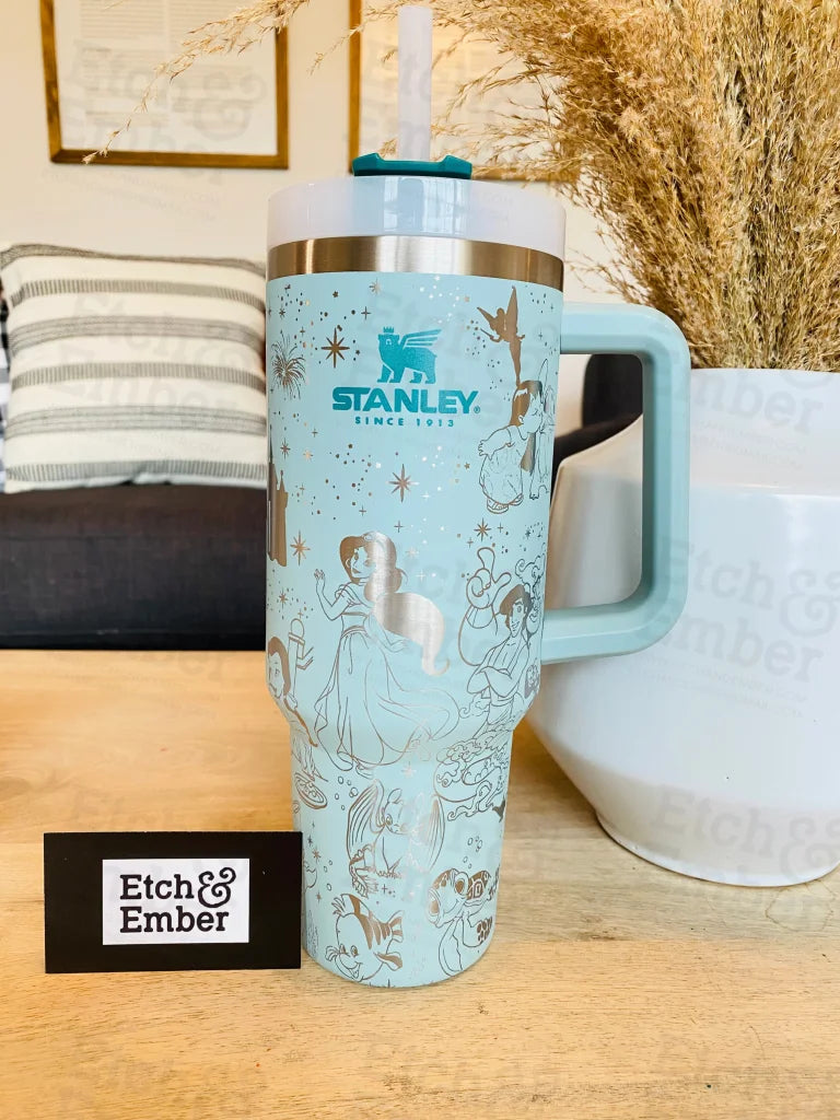 40oz Stanley Quencher Tumbler With Handle, Engraved, Pool