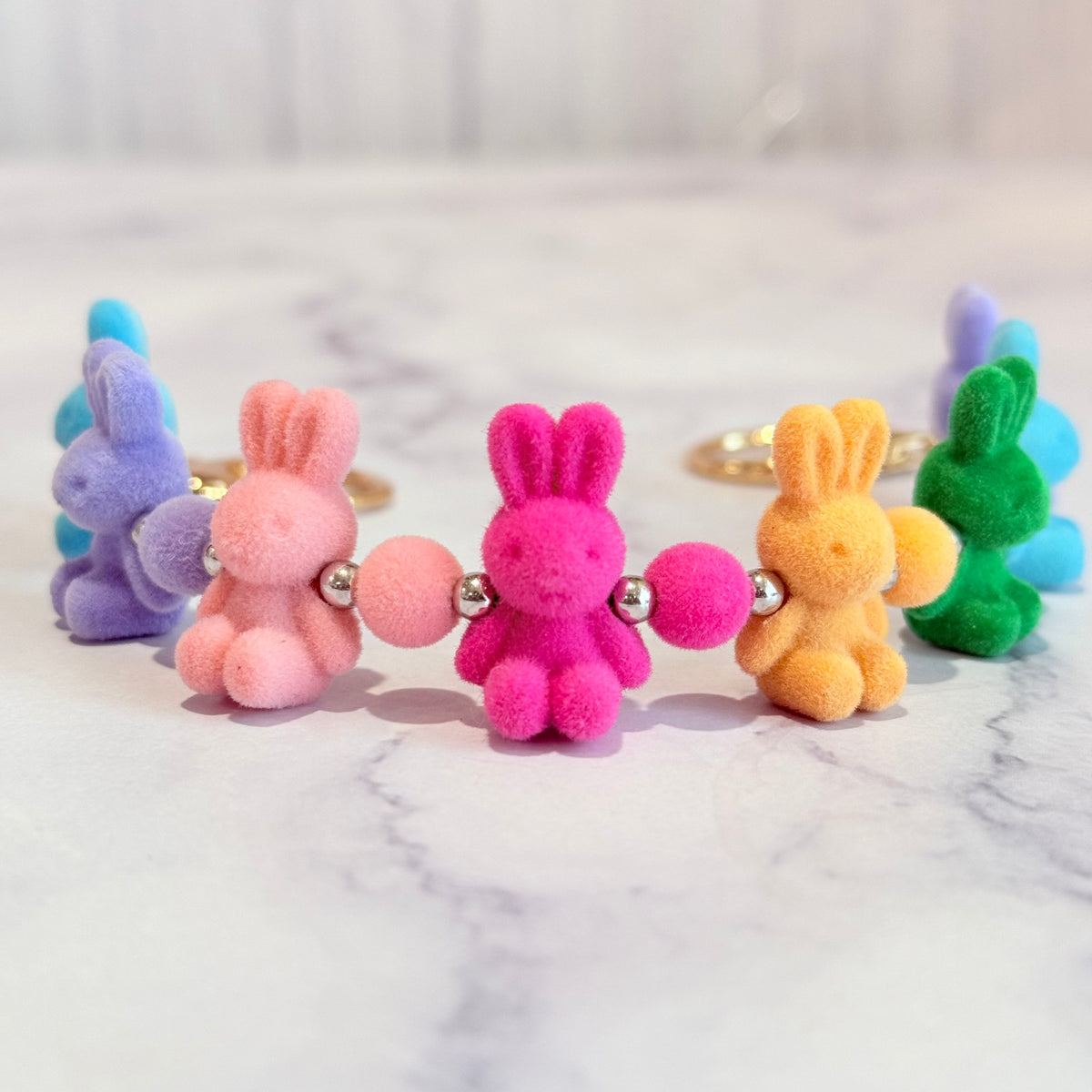 Marshmallow Bunnies Deluxe Tumbler Charm Necklace, view 2