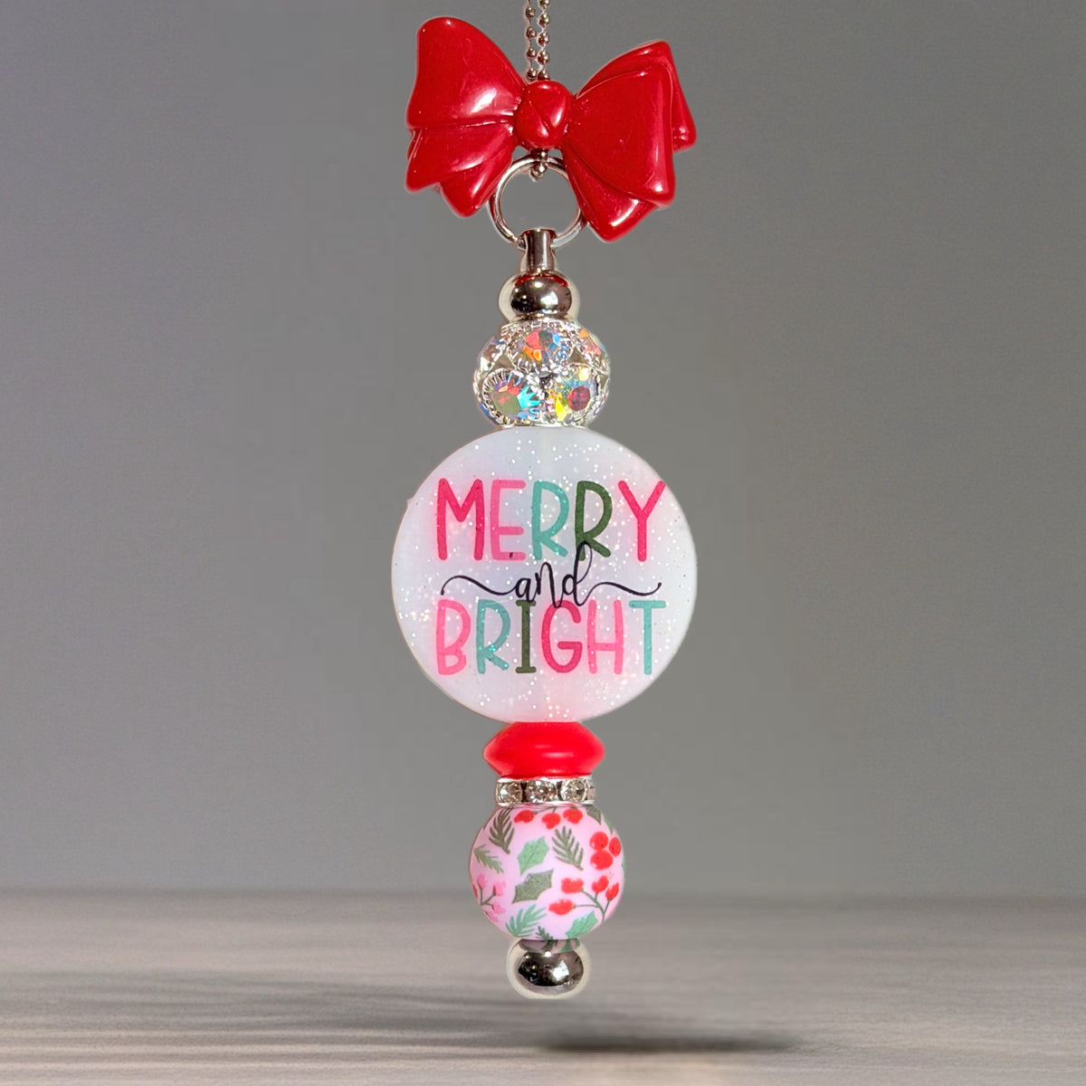 Merry & Bright Light Up Bar Tumbler Handle Charm, view 2, fits Owala FreeSip