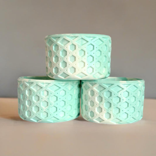Mint Julep matte waffle silicone tumbler boot – front view