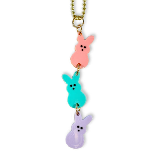 Pastel Marshmallow Bunnies Tumbler Handle Charm for Stanley