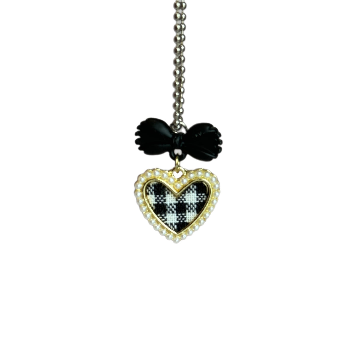 Pearl Heart Plaid Tumbler Handle Charms, view 4, fits Ice Shaker