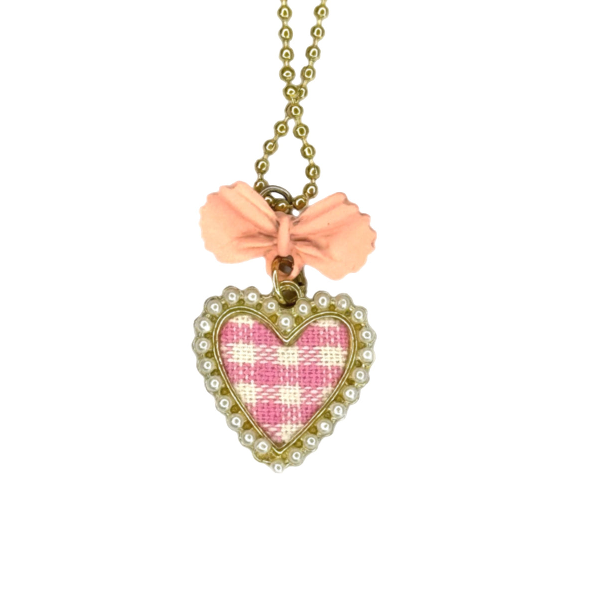 Pearl Heart Plaid Tumbler Handle Charms, view 8, fits BrüMate