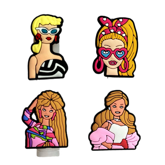 Pink Fashion Doll Straw Toppers for Stanley