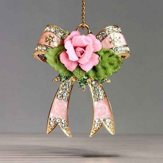 Pink Floral Coquette Deluxe Tumbler Handle Charm for Stanley