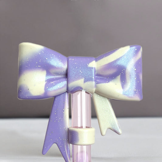 Pink Good Witch 3D Bow Straw Topper for Stanley
