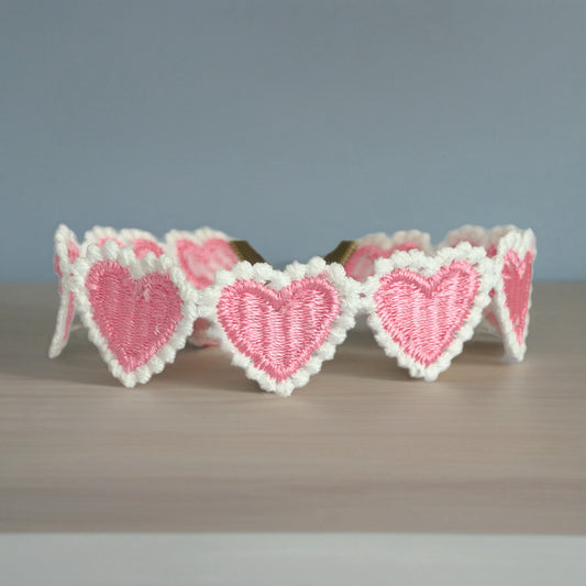 Pink Hearts Tumbler Bracelet for Stanley