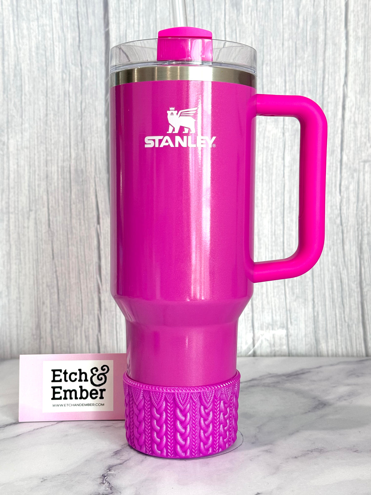 Punch Shimmer macrame silicone tumbler boot – view 2