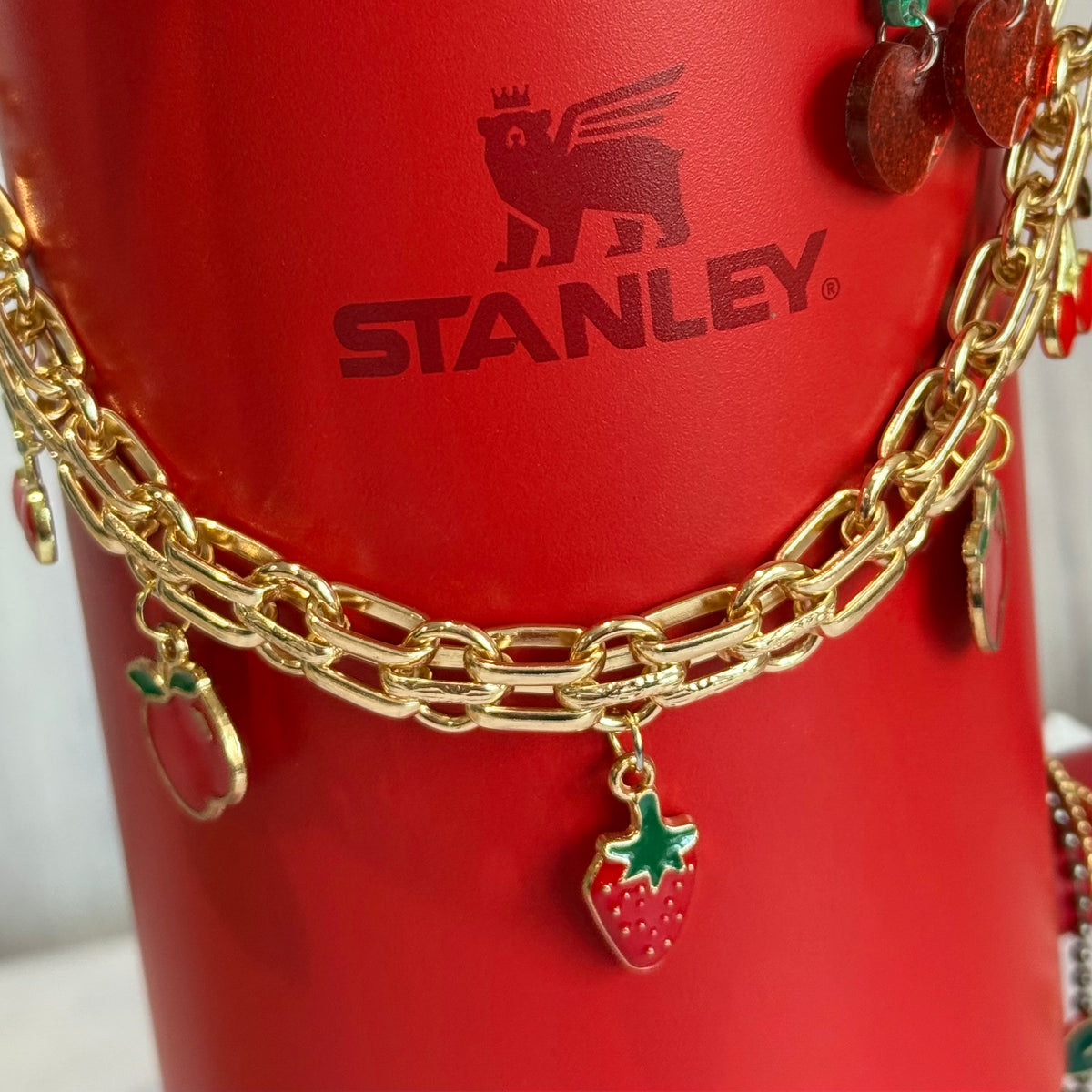 Red & Fruity Deluxe Tumbler Charm Necklace, view 2