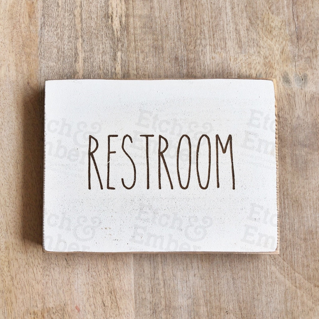 Restroom Bathroom Farmhouse Sign- Free Shipping Signs
