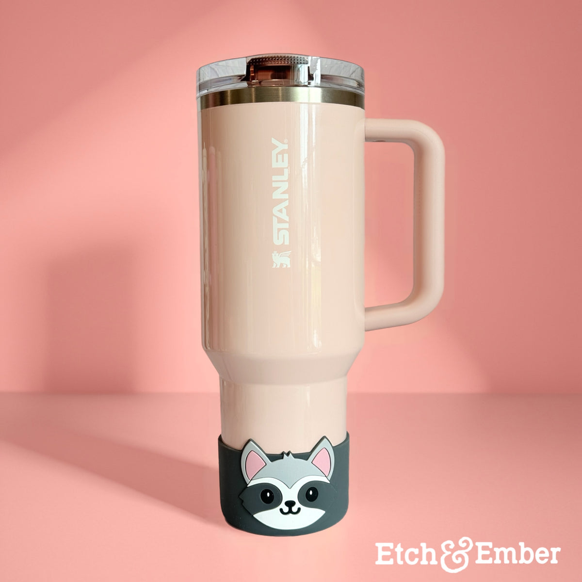 'Ricky' the Raccoon smooth silicone tumbler boot – view 3
