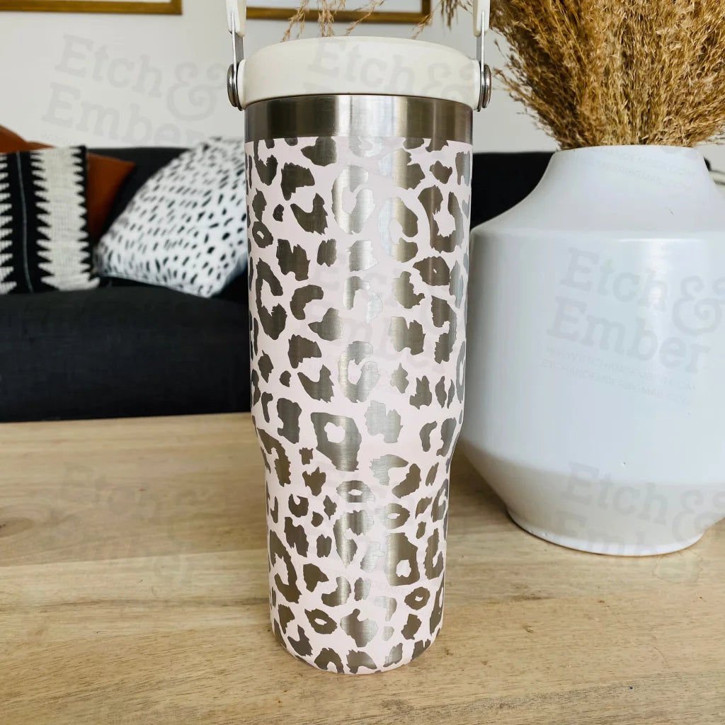 Rose Quartz Stanley Ice Flow 30oz Engraved Tumbler – Etch and Ember