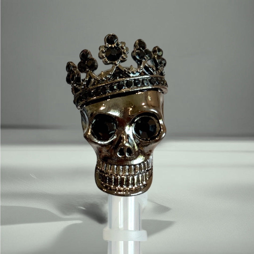 Royal Skull Deluxe Straw Topper, view 2, fits Owala FreeSip