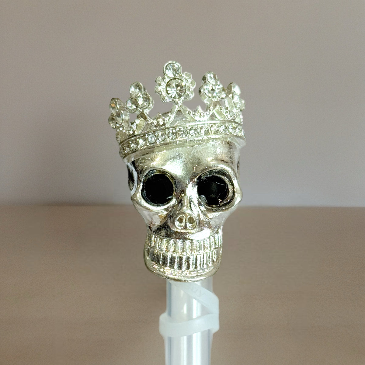 Royal Skull Deluxe Straw Topper, view 3, fits BrüMate