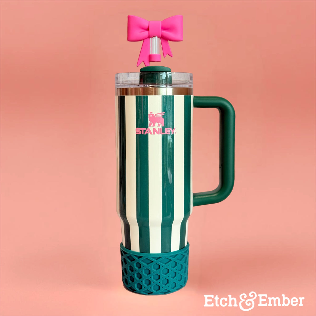 Seafoam Logo matte waffle silicone tumbler boot – view 2