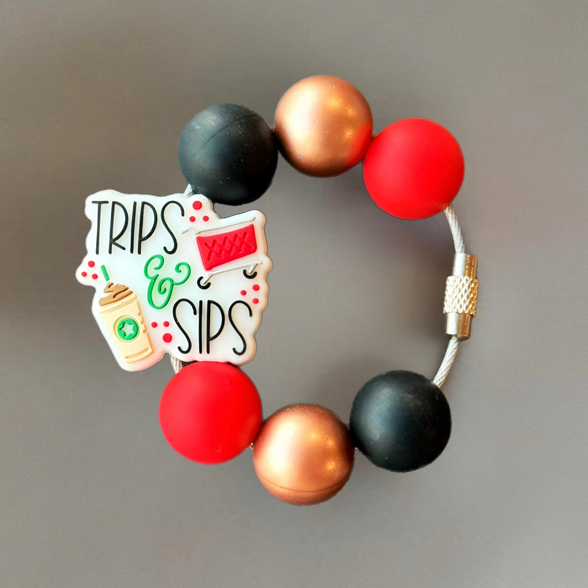 Sips n Trips Handle Bracelet Tumbler Handle Charm for HydroJug