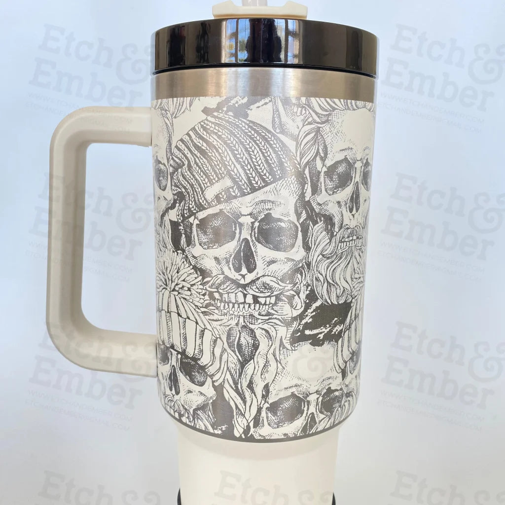 Skulls Custom Stanley Adventure Quencher 40 Oz Tumbler Tumblers