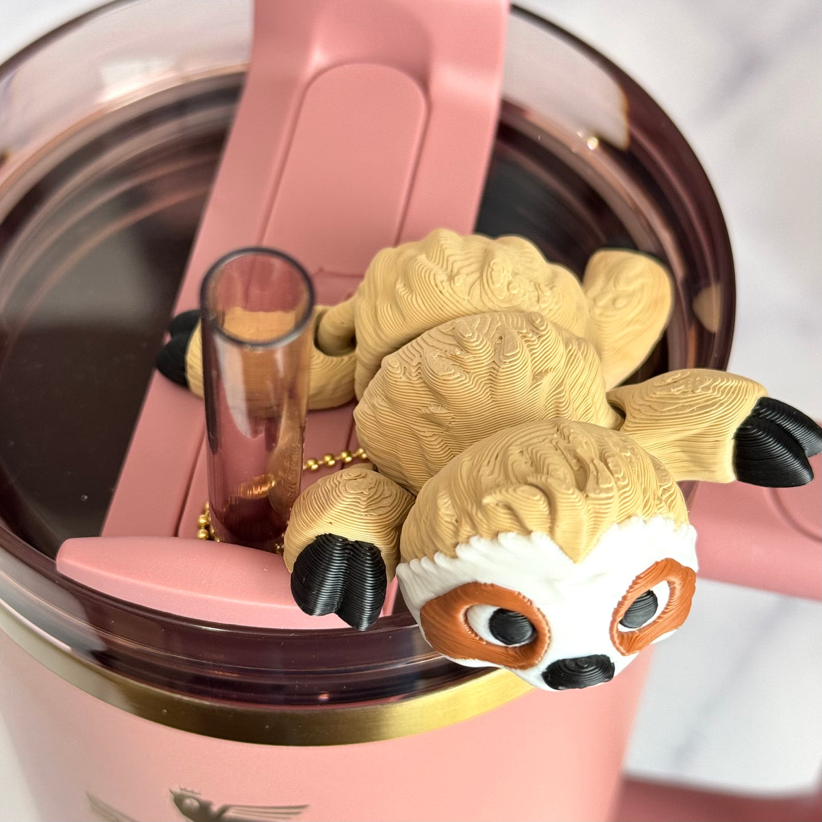 Sloth 3D Deluxe Tumbler Handle Charm, view 4, fits Ice Shaker