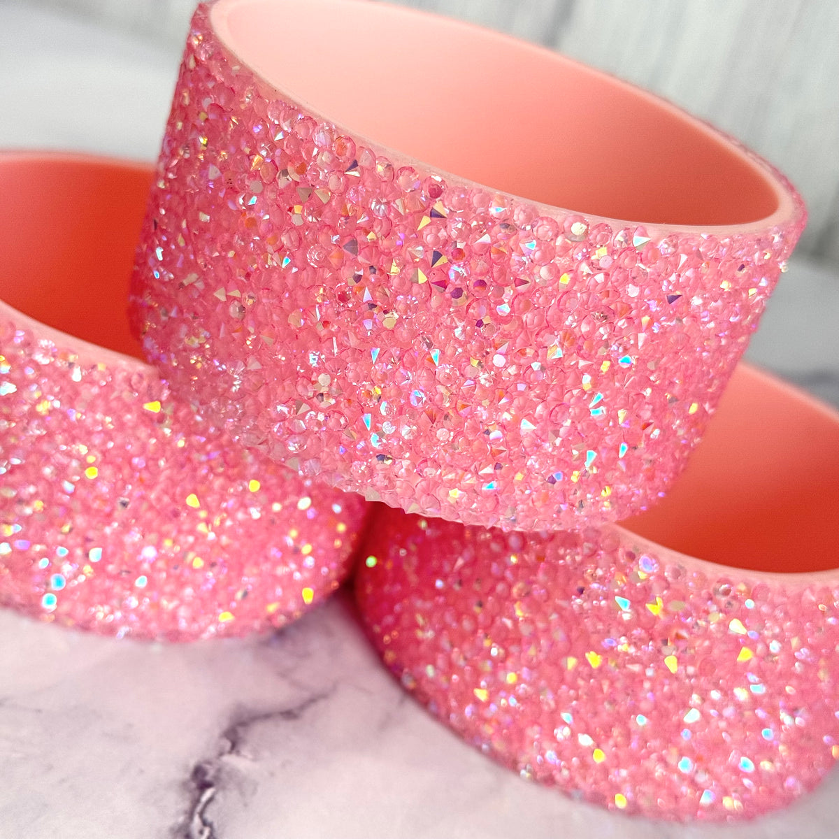 Soccer GOAT Pink Druzy BLING Boot, view 2, fits Owala FreeSip