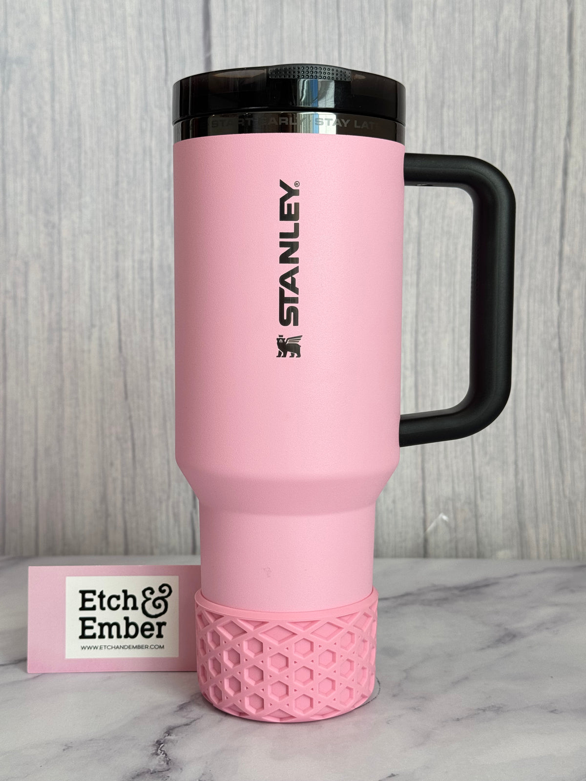 Soccer GOAT Pink matte waffle silicone tumbler boot – view 2