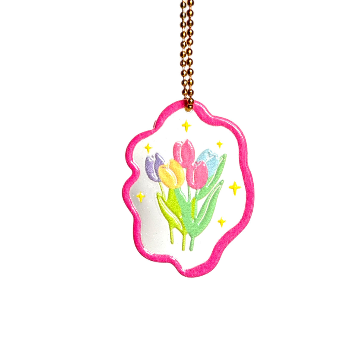 Spring Tulips Tumbler Handle Charm