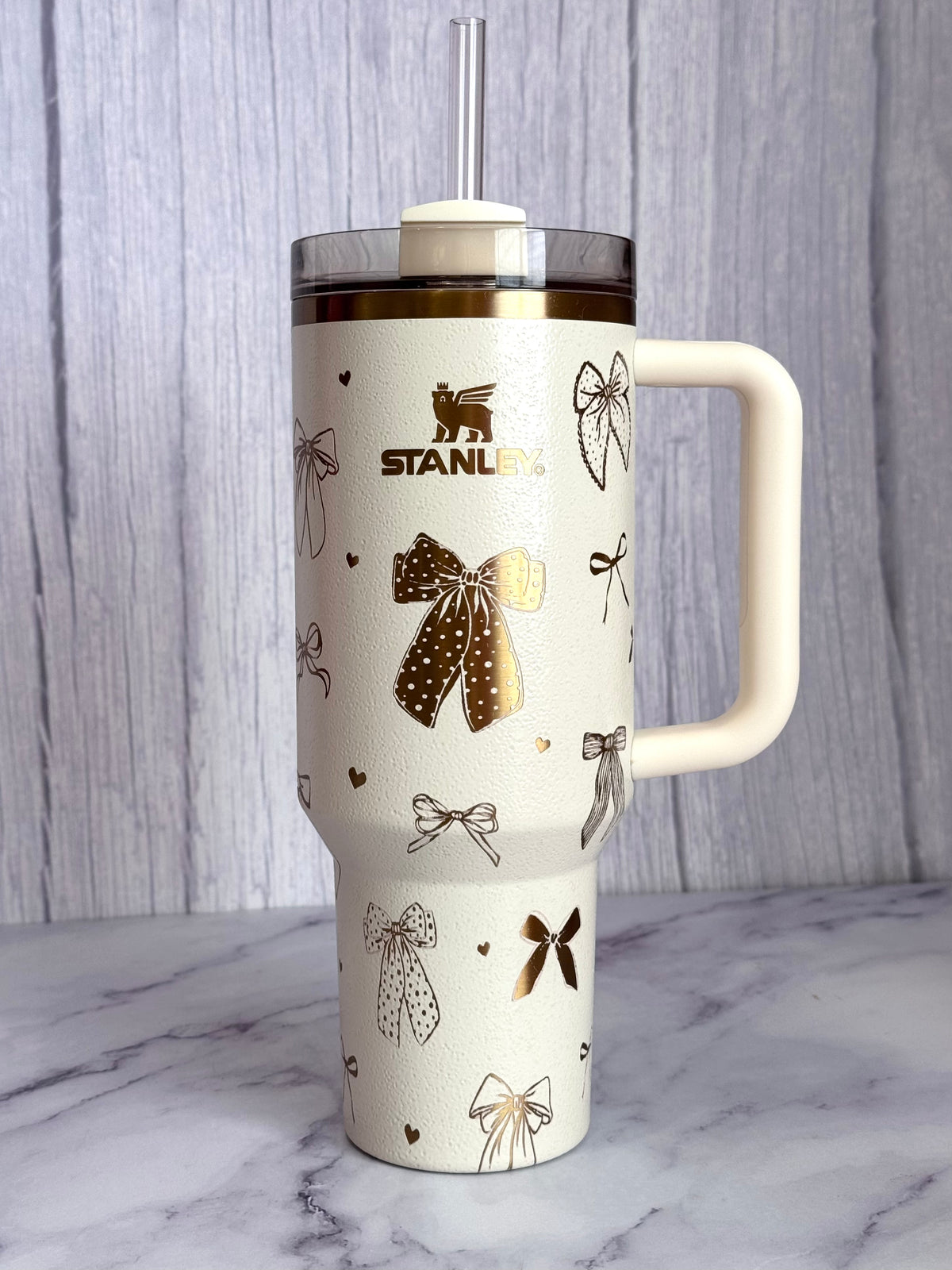 Stanley 40oz Cream Moon Coquette Engraved Tumbler, view 3