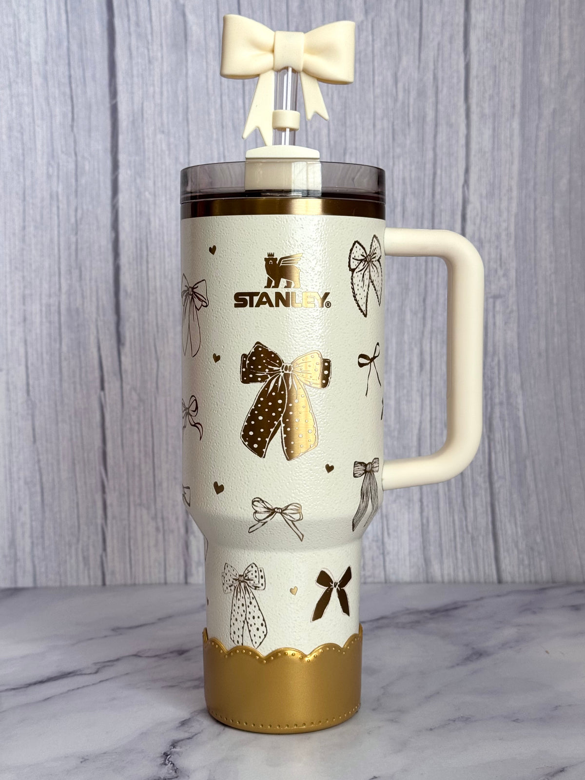 Stanley 40oz Cream Moon Coquette Engraved Tumbler, view 4