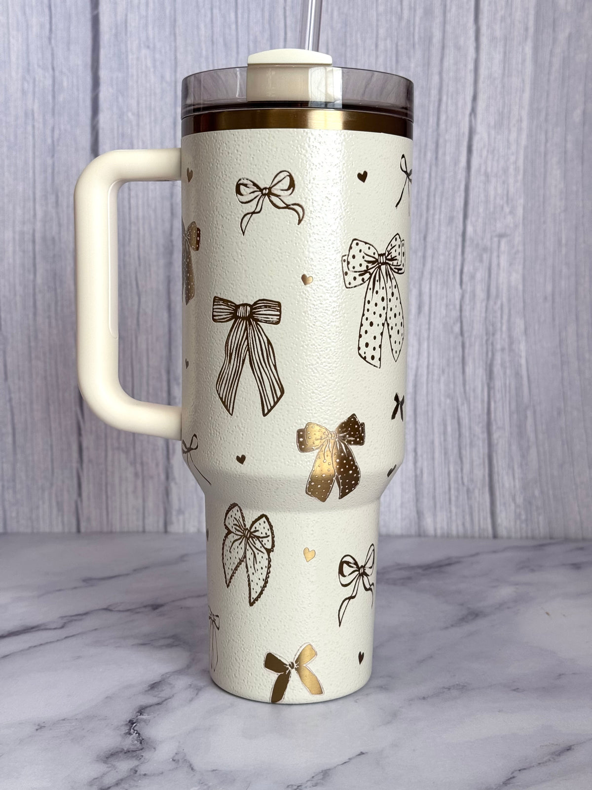 Stanley 40oz Cream Moon Coquette Engraved Tumbler, view 5