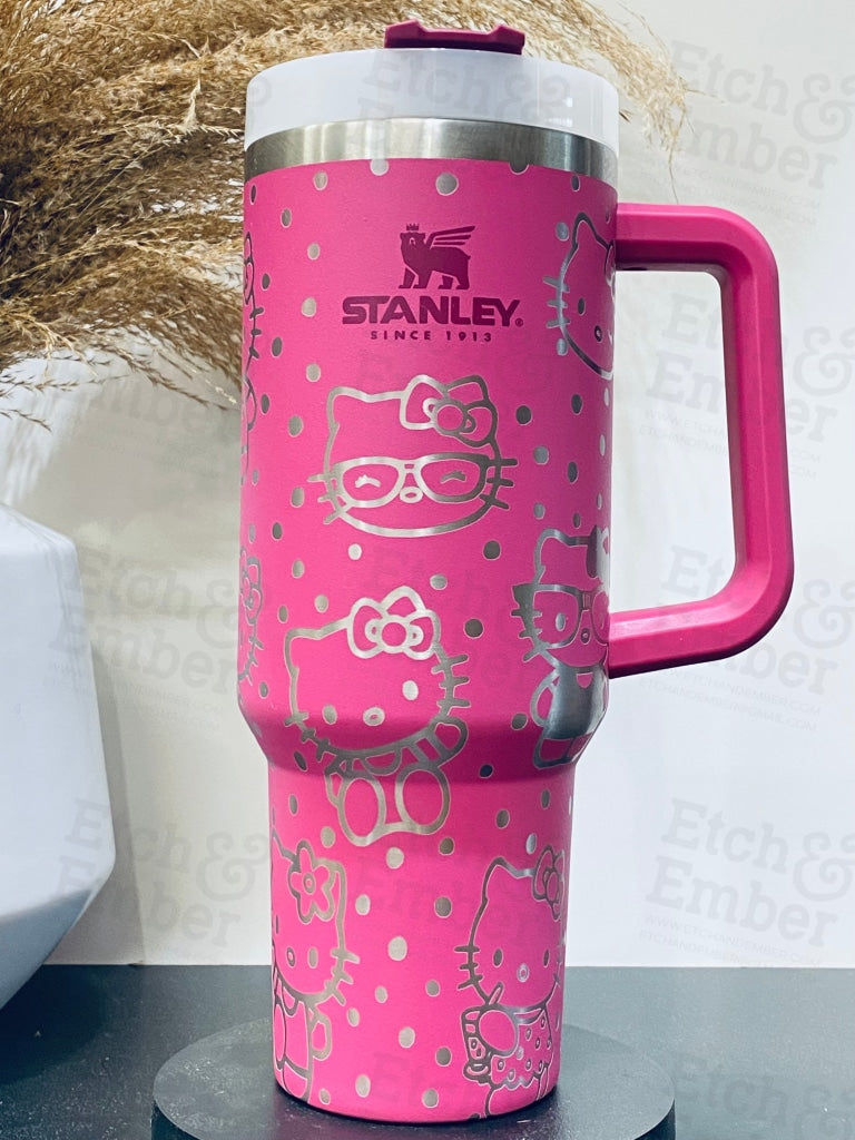 Hello Kitty Stanley Starbucks Cup Pink Valentine 40Oz Tumbler