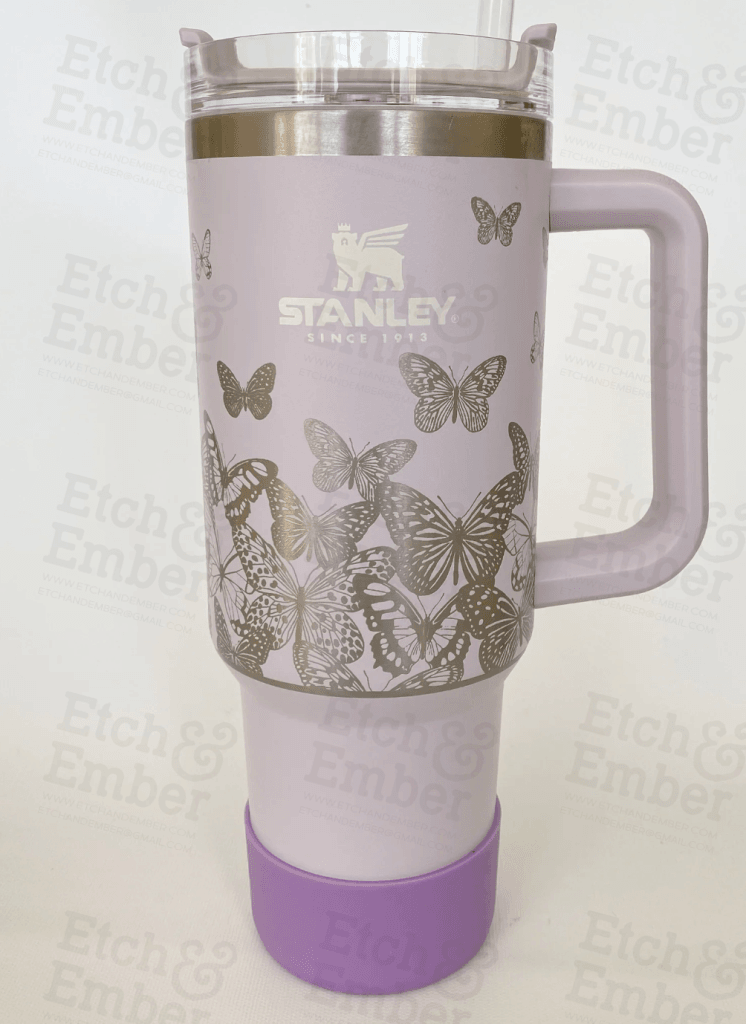 Stanley Engraving Using Your Cup Butterflies