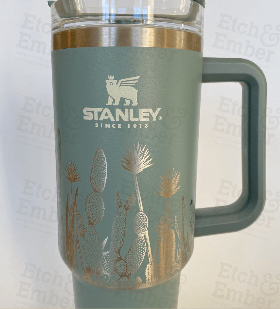 Stanley Engraving Using Your Cup Cactus