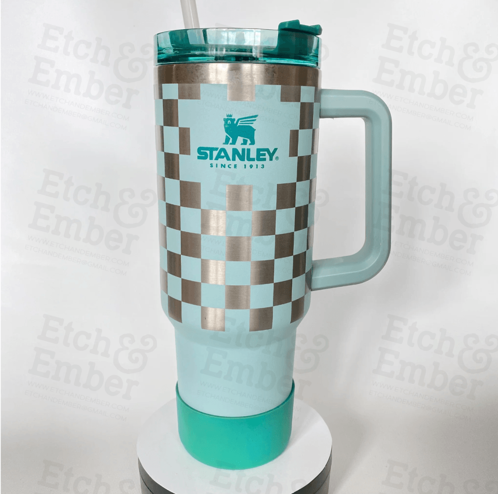 Stanley Engraving Using Your Cup Checkers