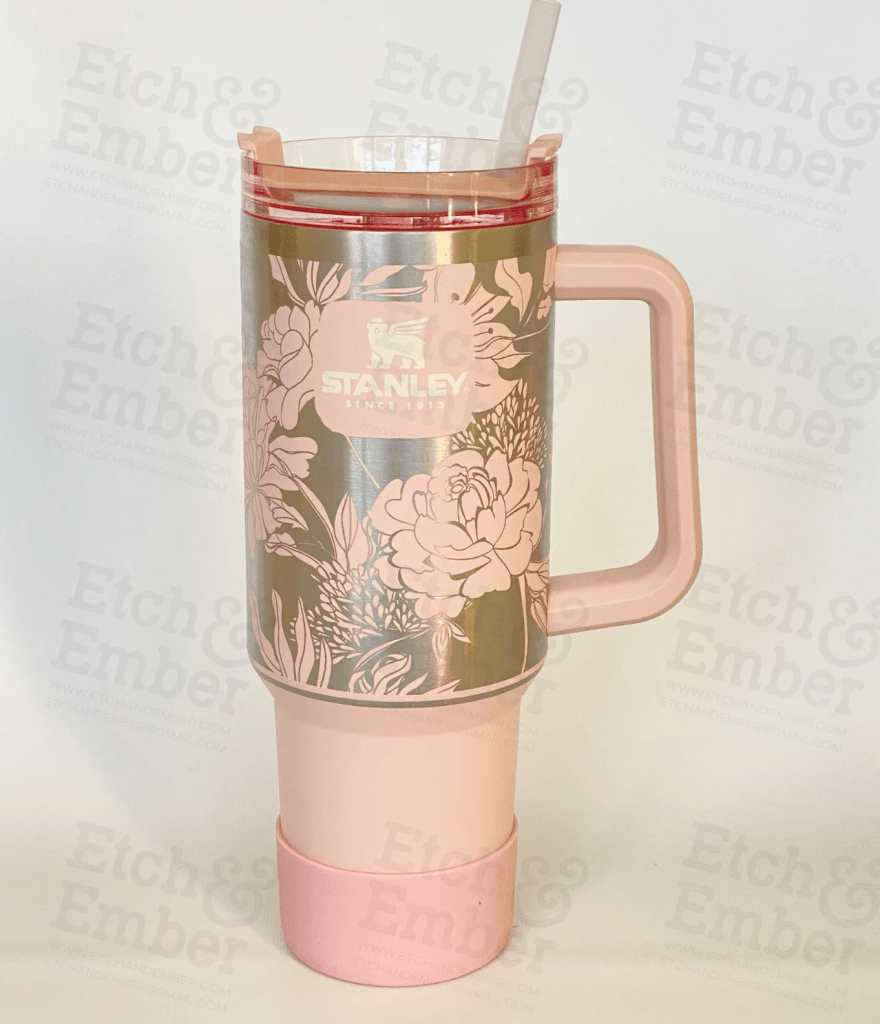 Stanley Engraving Using Your Cup Floral