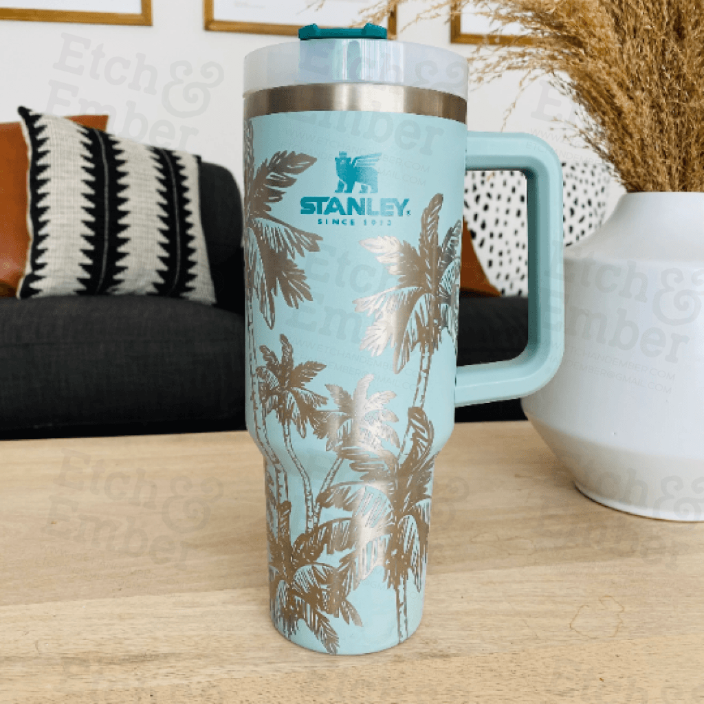 Stanley Engraving Using Your Cup Palm Trees