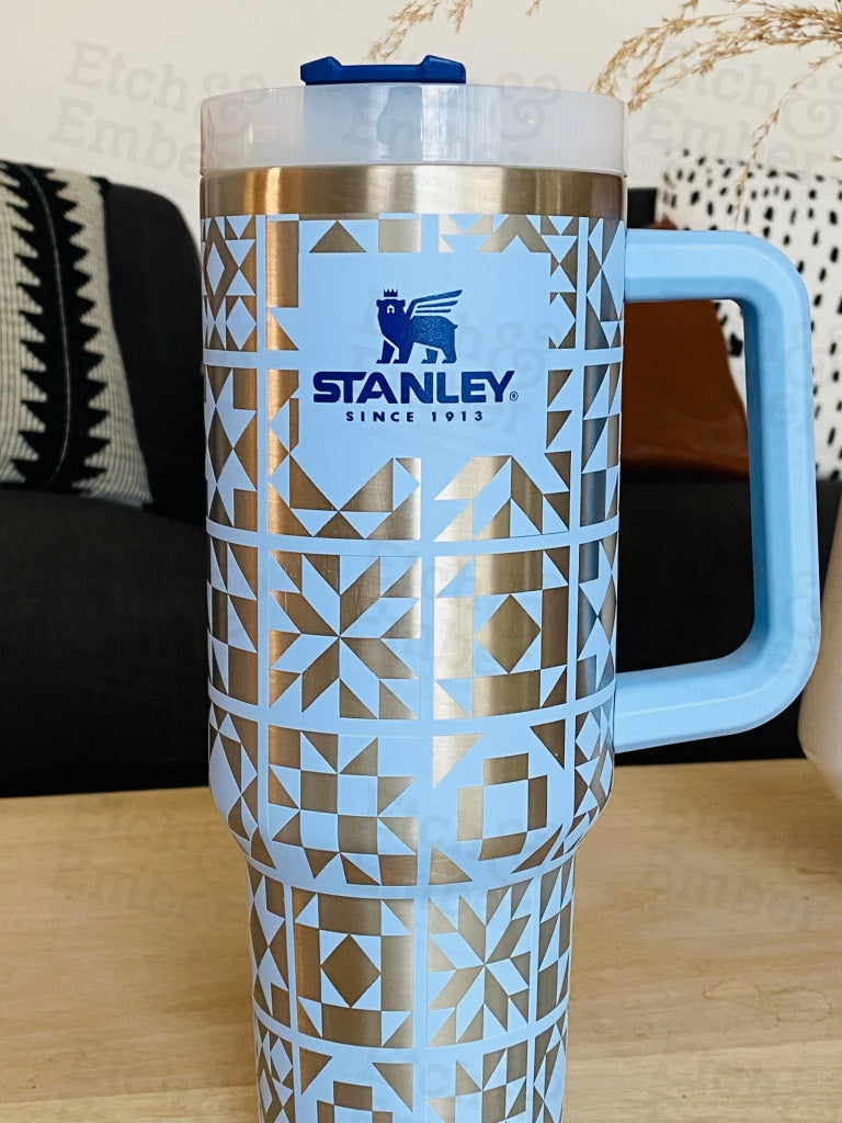 Stanley Engraving Using Your Cup Quilt