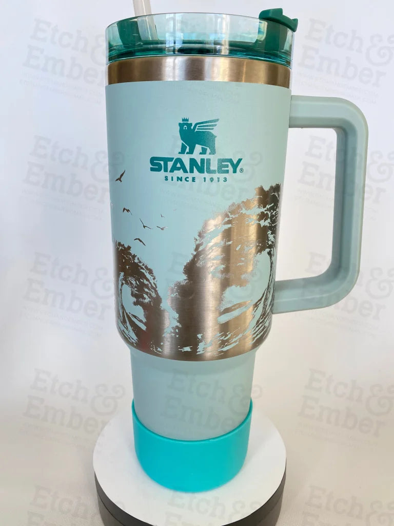 Stanley - STORMY SEA - Soft Matte 40 oz. Quencher Tumbler - Navy Blue - NWT!