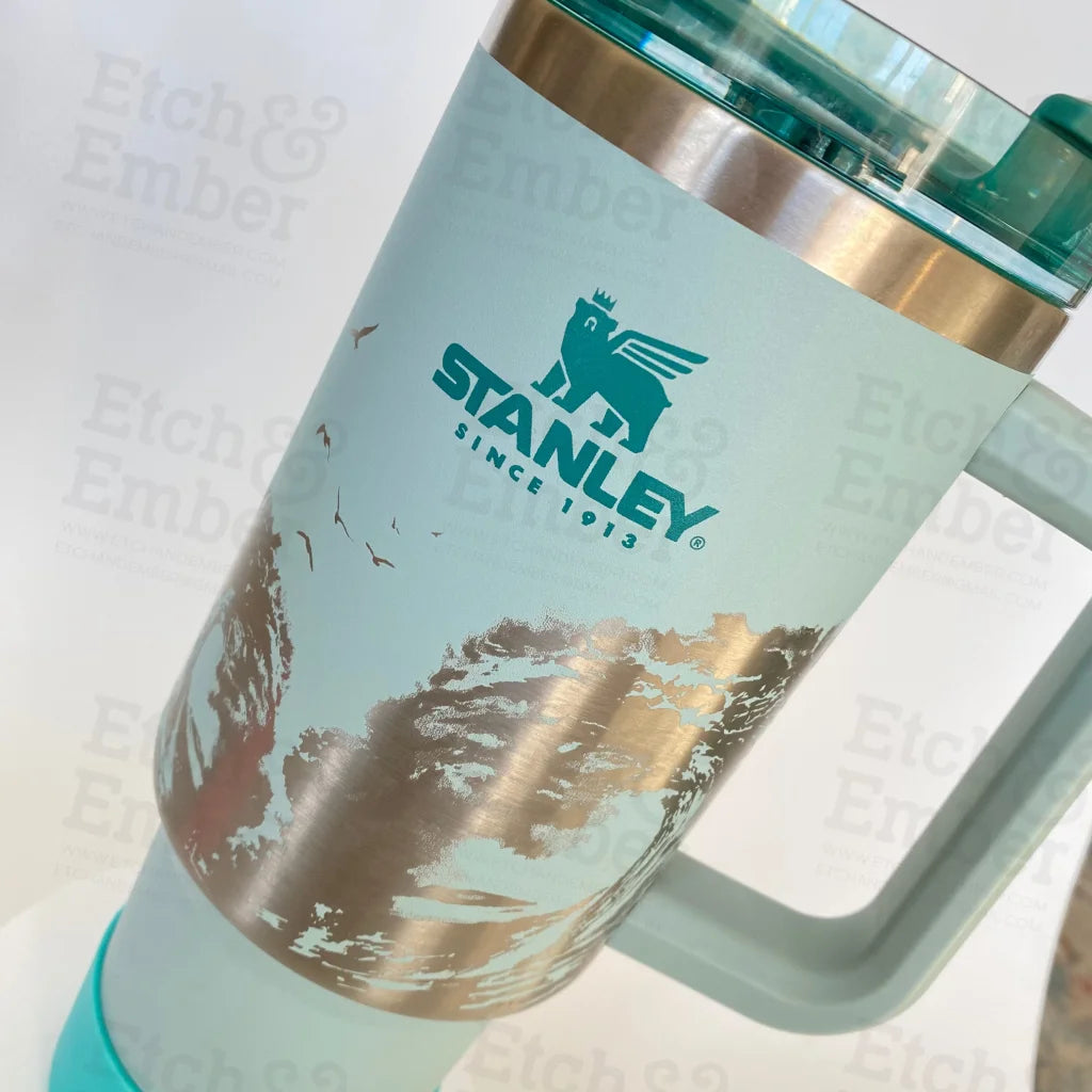 Stanley Quencher Chambray 40 oz. Water Bottle Light Blue
