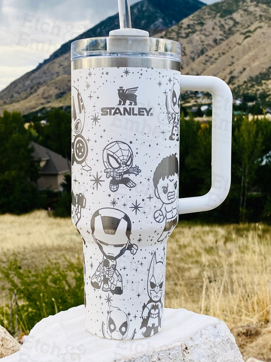 Super Hero Babies Engraved Tumbler