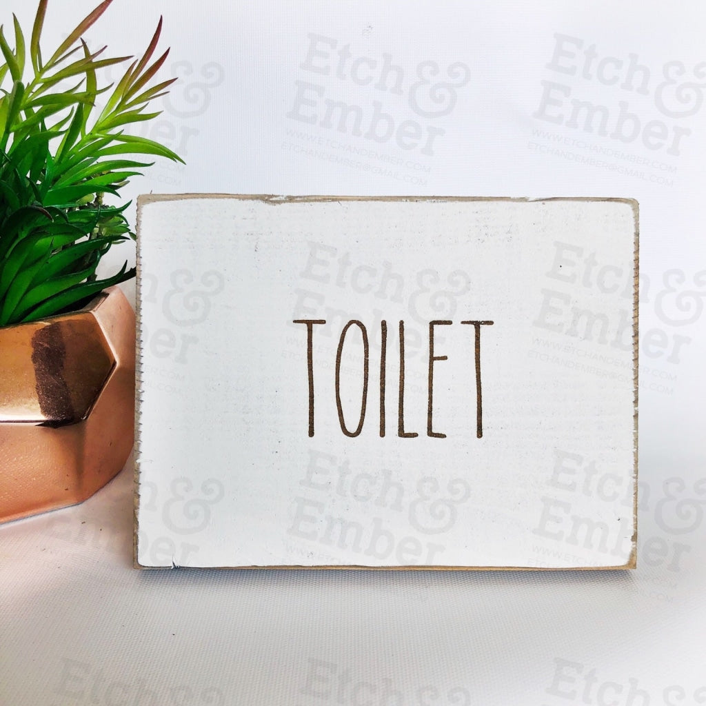 Toilet Bathroom Farmhouse Sign- Free Shipping Signs