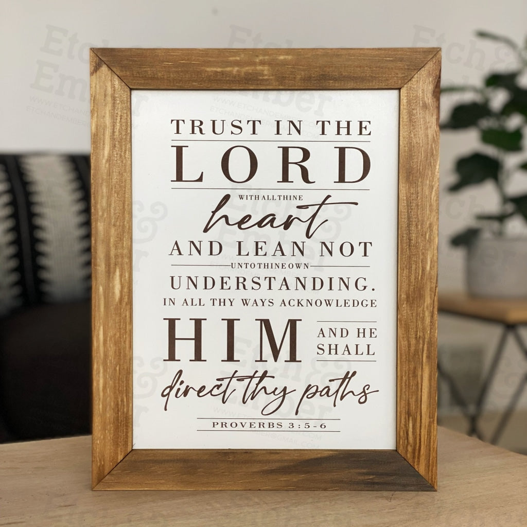 Trust In The Lord- Rustic Wood Sign- Free Shipping Farmhouse Signs