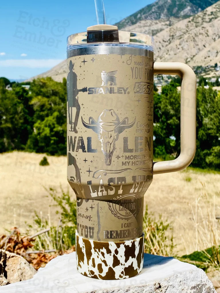 Stanley Engraved Tumbler, Country Singer Tumbler, 40oz Tumbler