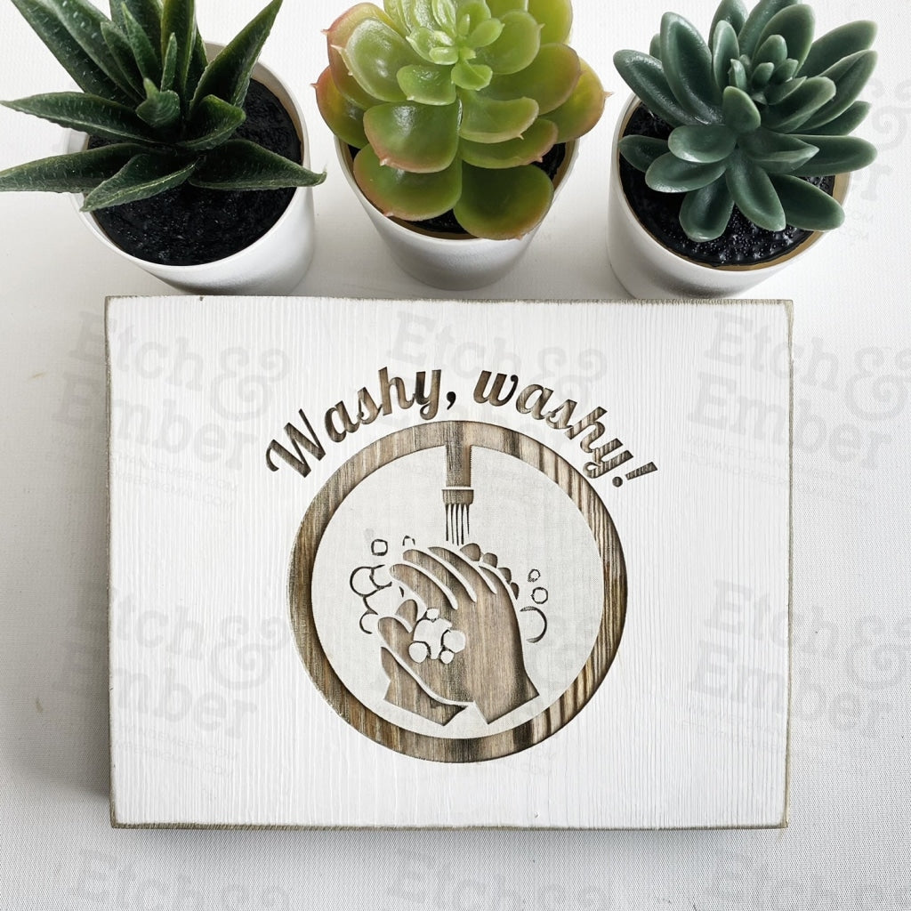 Washy Bathroom Sign- Free Shipping Farmhouse Signs