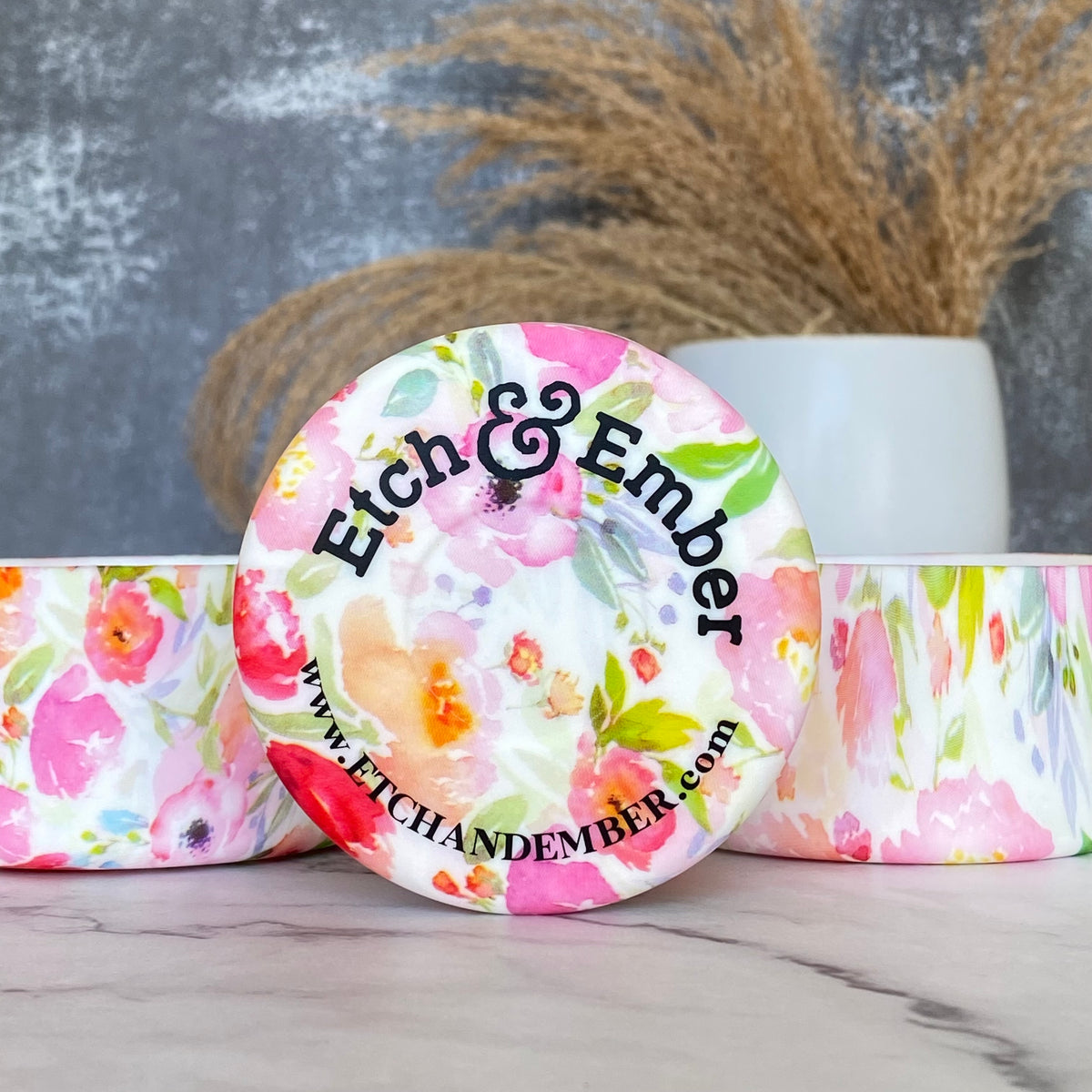 Watercolor Floral smooth silicone tumbler boot – view 3