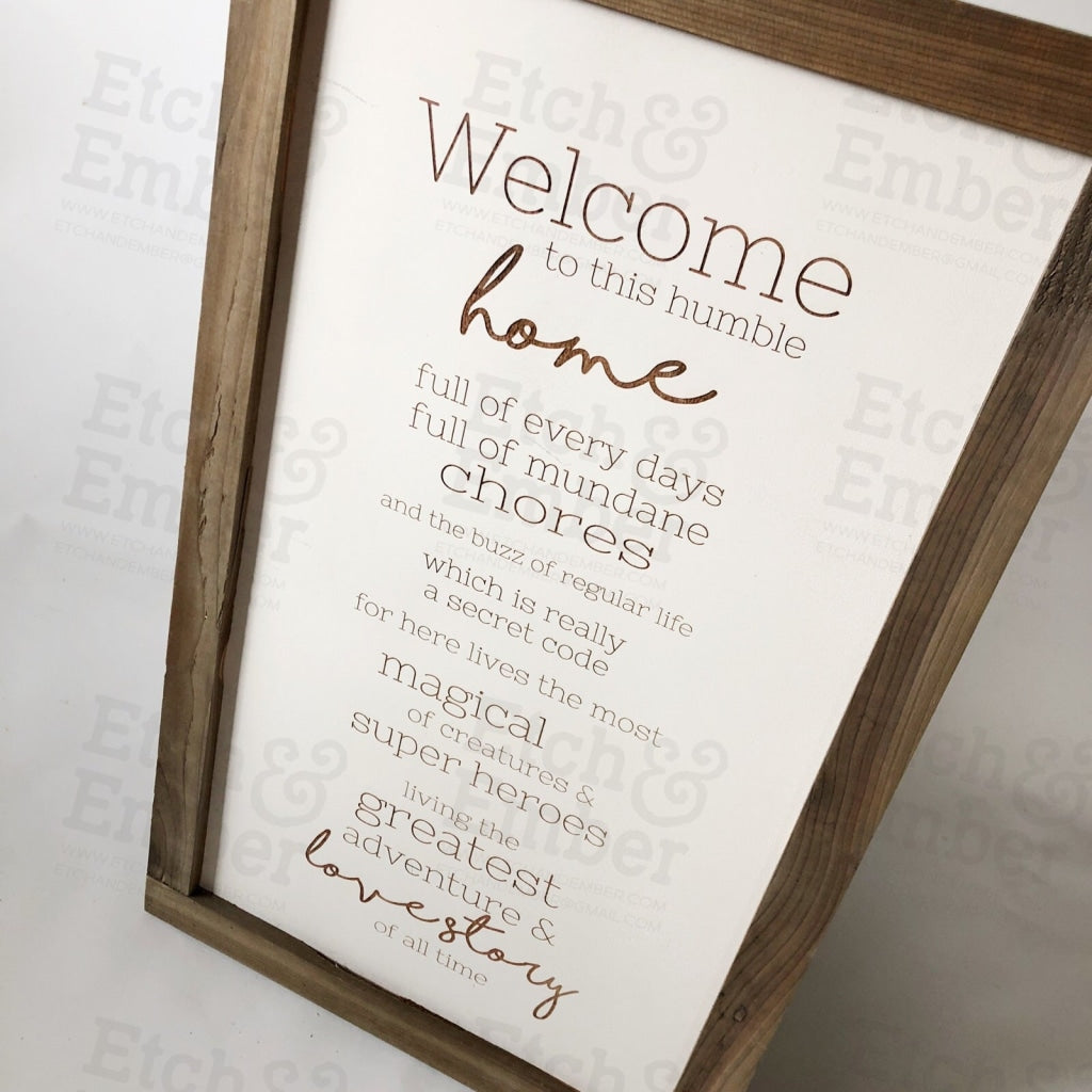 Welcome Home Farmhouse Sign- Free Shipping