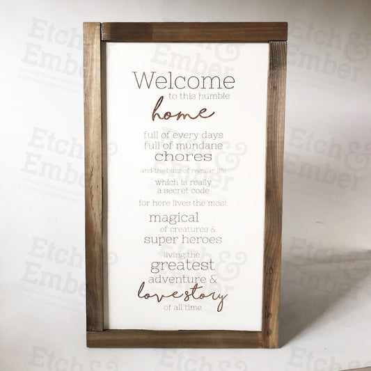 Welcome Home Farmhouse Sign- Free Shipping