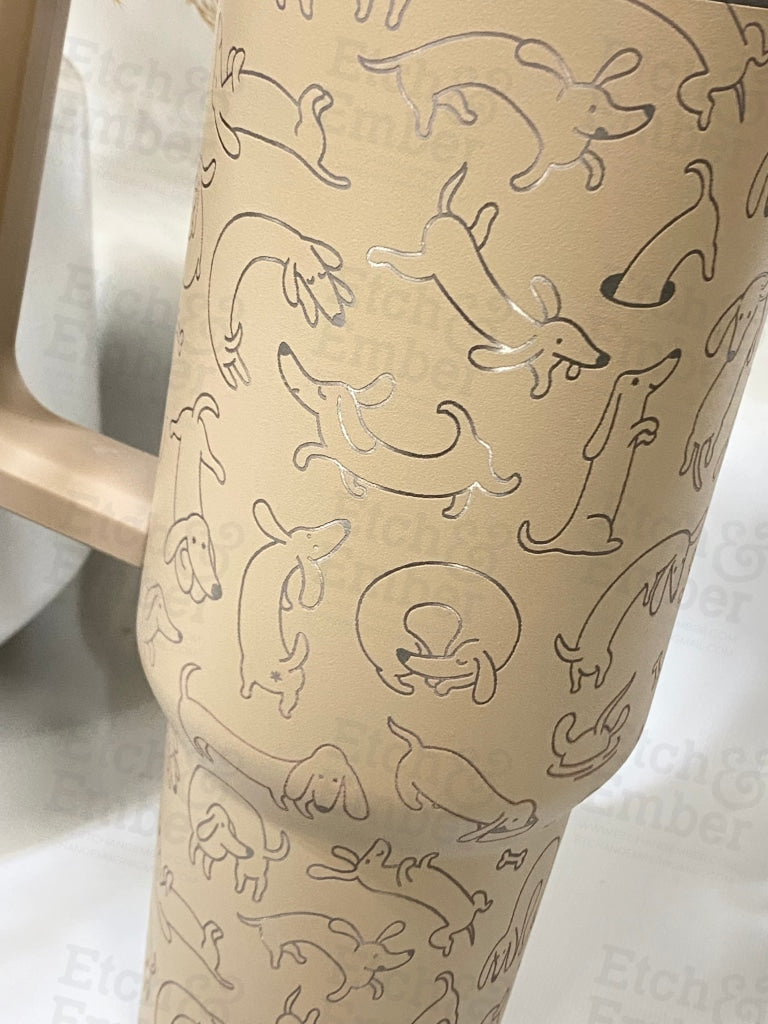 Wiener Dog Custom Stanley Adventure Quencher 40 oz tumbler – Etch and Ember